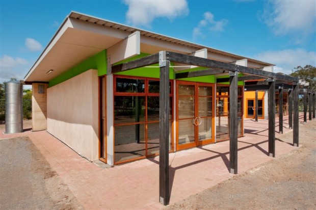 school, design, classroom, educational, earth, environmental, space, efficient, material, provide, natural, architecture, energy, carbon neutral, learning, rammed earth, straw bale, reverse brick veneer, hydronic heating, thermal mass, light, natural materials, sustainable